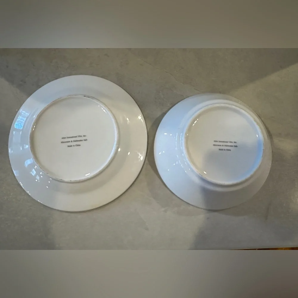 Vintage Atico International USA, Inc 8” Plate & Bowl Christmas Tree Set